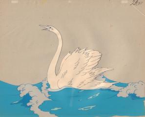 Царевна лебедь в море (3). Фаза из мультфильма "Сказка о царе Салтане"