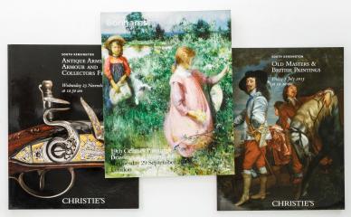 Сет из трех каталогов аукционов по искусству.
