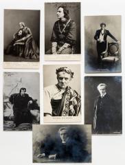 Сет из семи фотоокрыток с В.И. Качаловым, с автографом.