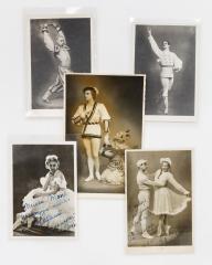 Сет из 5 фотооткрыток с автографами артистов балета