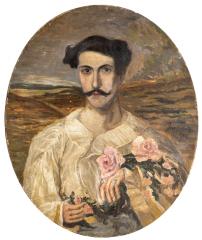 Молодой человек с розами