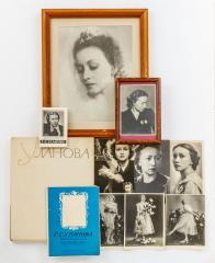 Сет из фотокарточек и брошюр с Галиной Улановой.