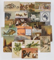 Сет из 19 открыток с животными и природой.