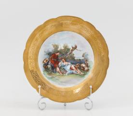 Тарелка с изображением пасторальной сцены (копия с работы Франсуа Буше)