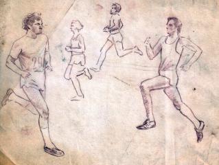 Четыре рисунка на тему спорт