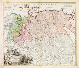 Карта всей Российской империи (с Петром I) [Generalis Totius Imperii Moscovitici Novissima Tabula].