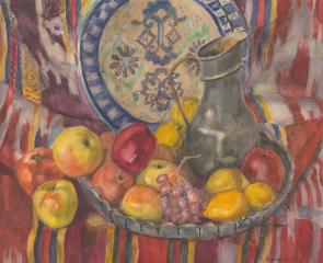 Натюрморт с яблоками и лимонами из серии "Таджикский натюрморт"