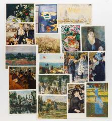 Сет из 48 открыток с репродукциями западноевропейской живописи конца 19 века