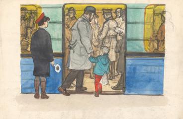 Иллюстрация "В метро"