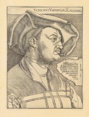 Реверсивный офорт с ксилографии "Портрет Ульриха Варнбюлера, советника императора Максимилиана I" (1522 г.)