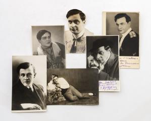 Сет из 7 фотооткрыток с автографами советских актеров