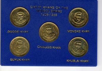 Набор памятных медалей Великие ханы Монголии