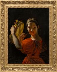 Копия с картины А.В.Тыранова "Девушка с тамбурином" (1836 г.)