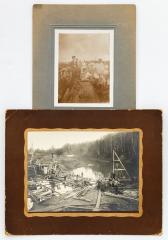 Сет из двух фотографий «Постройка моста», «Ремонт моста».