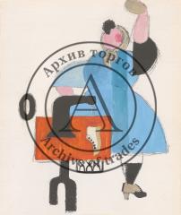 Литография из серии "Русский плакат"  "Кустарь-одиночка вступай в коллектив"