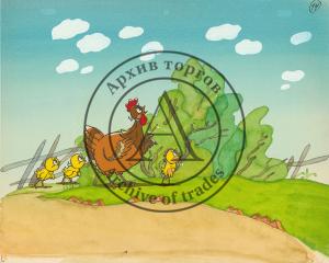 Фаза из мультфильма "Потерялся Петя-петушок" с авторским фоном
