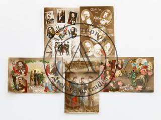 Сет из шести открыток на патриотическую тему периода Первой мировой войны.