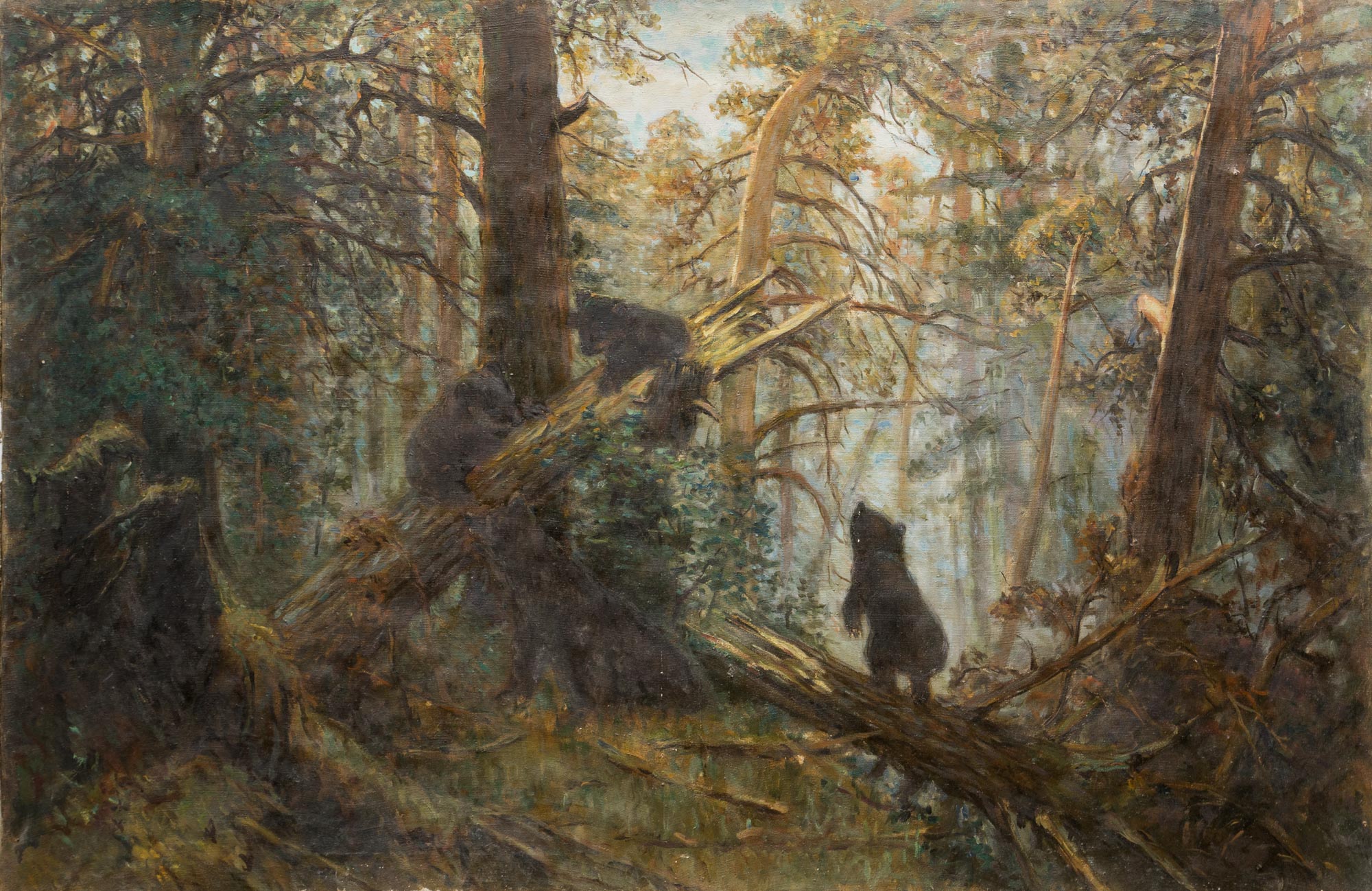 Копия с картины И. Шишкина "Утро в сосновом лесу"