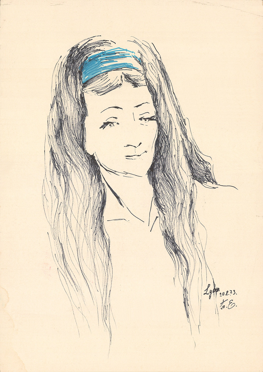 Портрет девушки в голубом ободке