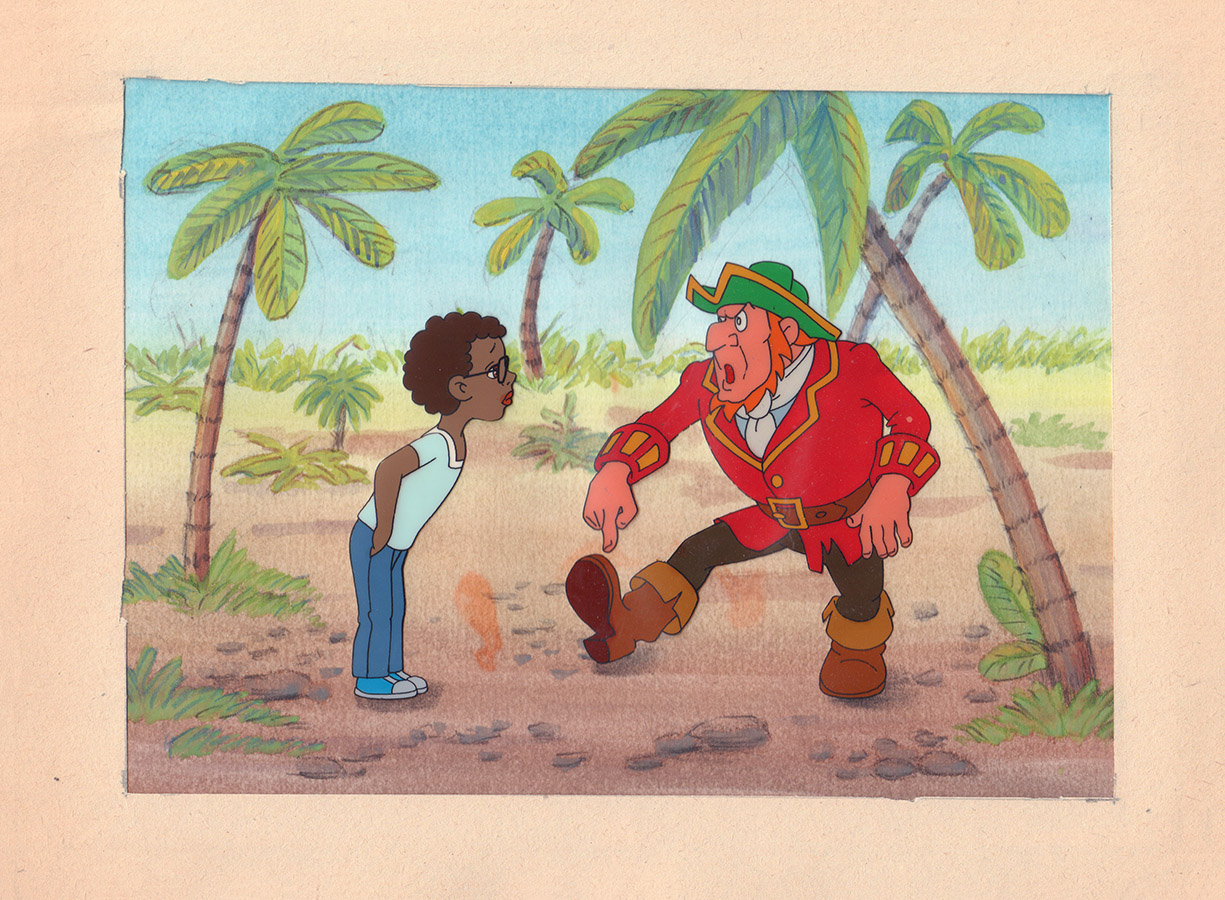 Фаза к мультфильму "Трое на острове" с авторским фоном