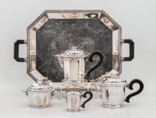 Большой чайно-кофейный серебряный набор