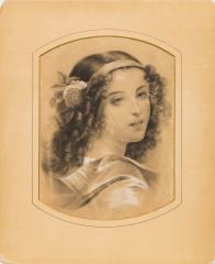Портрет девушки с цветком в волосах