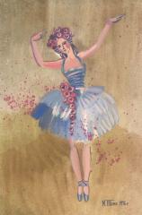 Балерина с цветами в волосах