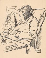 Иллюстрация "Спящая в кресле"