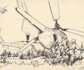 Иллюстрация "Высадка из вертолета"