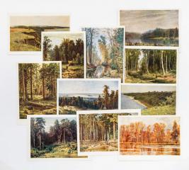 Сет из 28 открыток с репродукциями картин Шишкина
