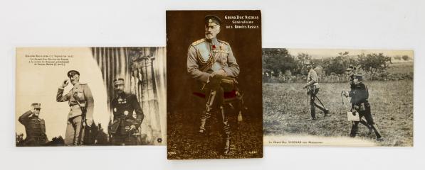 Сет из трех открыток с Великим князем Николаем Николаевичем Романовым.