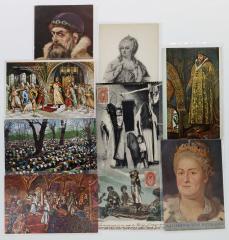 Сет из девяти открыток на разную тему. Средняя Азия, исторические, художественные.