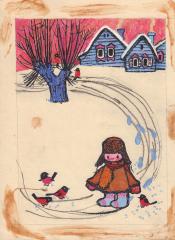 Иллюстрация "Прогулка зимой"