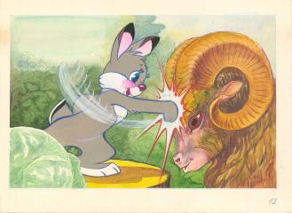 Заяц и баран. Иллюстрация к сказке "За щелчок"