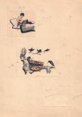 Две иллюстрации к сборнику китайских сказок "Золотой фонарик"