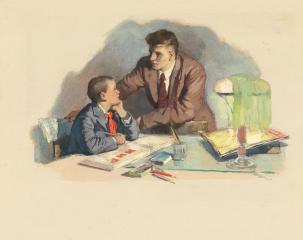 Иллюстрация к  стихотворению С.В. Михалкова "Разговор с сыном"