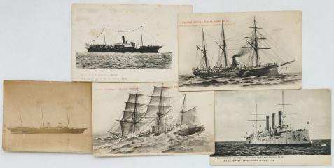 Четыре дореволюционных открытки и одна фотография: «Русский флот».