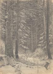 Рисунок "Тишина в зимнем лесу"