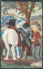 Копия с фрески Пьеро делла Франческа "Царица Савская преклоняет колени перед Животворящим Древом"