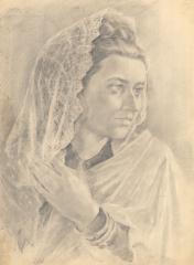 Портрет женщины в кружевной накидке