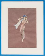 Иллюстрация «Девушка в синей шляпе»