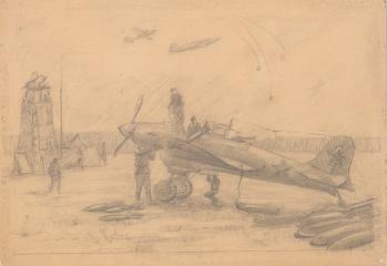 Рисунок "Подготовка самолета к бою"