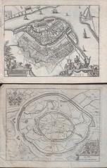 Семь гравюр с планами городов и крепостей