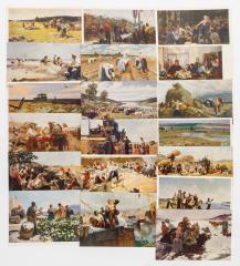 Сет из 36 открыток советской тематики