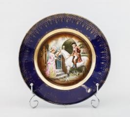 Тарелка декоративная «Кавалер на лошади с дамой»
