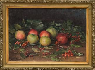 Натюрморт с яблоками и рябиной