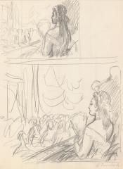 Анна в ложе театра. Иллюстрация к книге Л.Н. Толстого "Анна Каренина"
