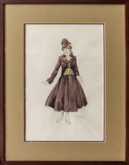 Иллюстрация "Дама в коричневом платье"