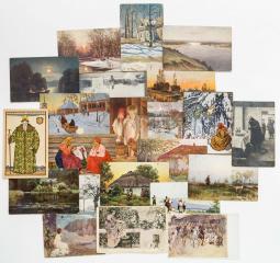 Сет из 23 открыток: картины русских художников.