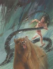 Маугли, Каа и Балу. Иллюстрации к книге Р. Киплинга «Маугли»